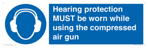 Hearing protection MUST be worn while using the compressed air gun